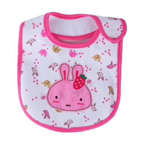 Bavoir Haut De Gamme Pour Nouveau-Ne Et Tout-Petit (Lapin Rose)