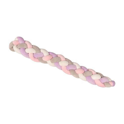 Tour De Lit Confortable Pour Bebe, Protection De Securite, Decoration De Berceau (Violet, Rose Et Blanc, Gris, 1 M)