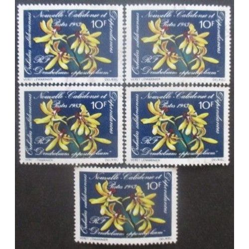 Nouvelle Caledonie N°466 X 5 Oblitéré