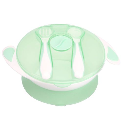 Ensemble De Bols Antiderapants Pour Bebe Avec Ventouse (Vert)