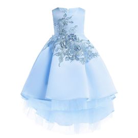 Robe De Princesse Trapeze En Dentelle Irreguliere Sans Manches Pour Petite Fille?? Costume De Fete (100)