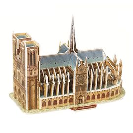 Puzzle 3D en papier delicat a faire soi-meme, modele de cathedrale