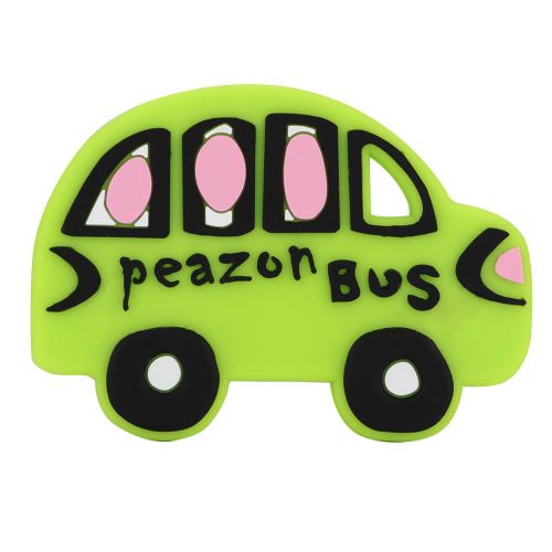 Anneau De Dentition En Silicone Souple Pour Bebe, Motif Dessin Anime, En Forme De Voiture (Vert)