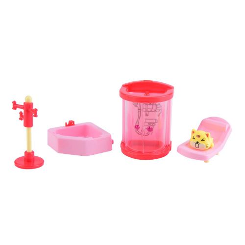 Maison de poupee de dessin anime de haute simulation, kit de modele, jouet educatif pour enfants (salle de sources chaudes)