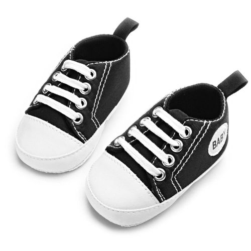 Chaussures Souples En Toile Pour Bebe, Couleur Unie, Respirantes, Pour La Marche (Noir 43)