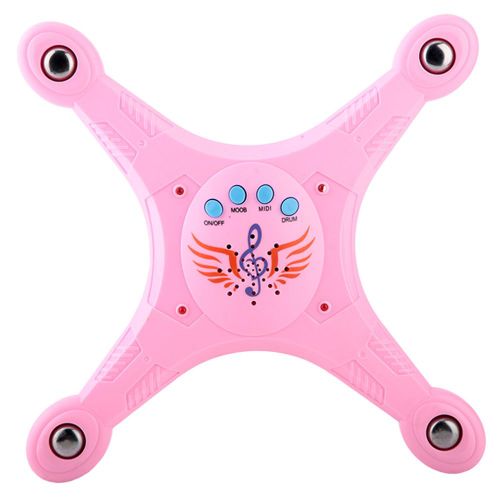 Instrument de musique electronique a induction a quatre axes, jouet educatif pour enfants (rose)