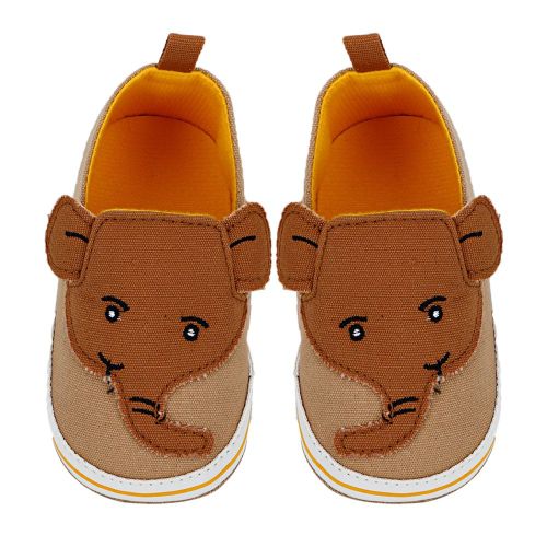 Chaussures Souples Et Respirantes Pour Bebe, Motif Elephant, Pour La Marche (Marron, 13 Cm)