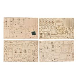 Puzzle 3D en bois 34 pieces, gravure de meubles, modele de puzzle, jouet educatif pour enfants