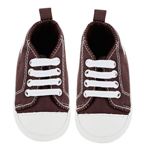 Chaussures Souples En Toile Pour Bebe, Couleur Unie, Respirantes, Pour La Marche (Cafe 14)
