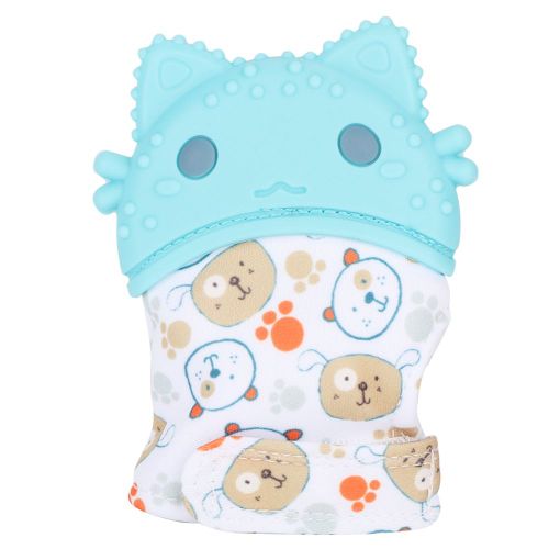 Anneau De Dentition En Silicone De Qualite Alimentaire Pour Bebe (Bleu Clair)