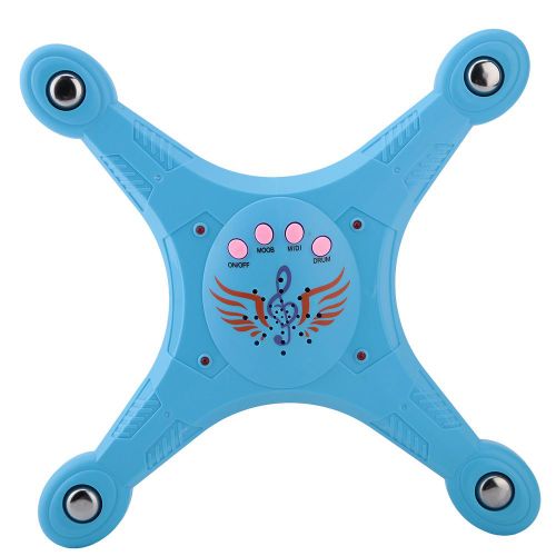 Instrument de musique electronique a induction a quatre axes, jouet educatif pour enfants (bleu)