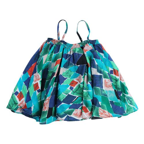 Jupe Debardeur Sans Manches Pour Enfant, Tenue Decontractee D'ete, De Plage, De Princesse (Vert, 90 Cm)