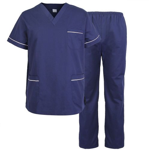 Ensemble De Vetements D'infirmiere, Uniforme Respirant Pour Dentiste, Medecin, Salon, Chemise Et Pantalon, Manches Courtes, Pour Homme, Taille M