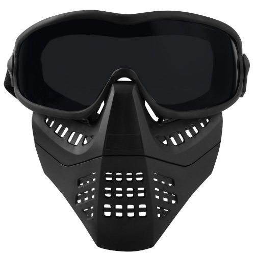 Casque De Protection Integral Amovible Avec Lunettes Pour Cs Hockey Halloween Cosplay Activites De Plein Air Fete Casque Noir Lentille Noire