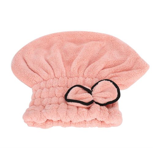 Bonnet De Douche Decoratif A Noud, Sechage Rapide, Pour Femmes Et Filles, Rose Chair 