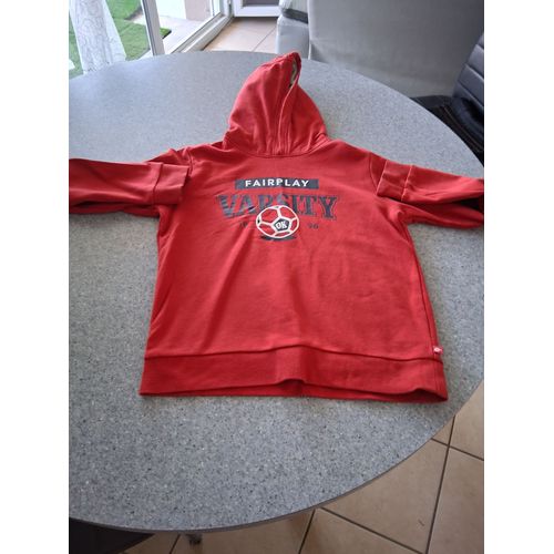 Sweat Shirt À Capuche Rouge "T- 12 Ans " Okaidi Garçon