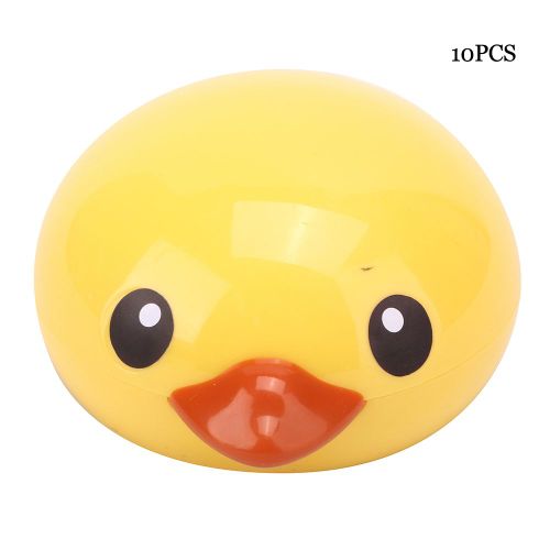 Mini Boite A Lentilles De Contact, Joli Recipient Rond Jaune Canard Pour Le Travail, Les Voyages, Le Maquillage Des Yeux, Le Kit De Rangement Des Lentilles 