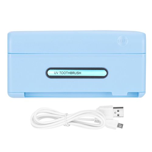 Support de brosse a dents mural USB a brancher (bleu)