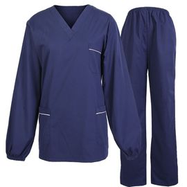 Ensemble de vetements d'infirmiere respirant, chemise et pantalon pour dentiste, medecin, salon, manches longues, taille XXL