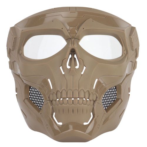 Casque De Protection Integral Squelette Pour Cs Hockey Halloween Cosplay Activites De Plein Air Fete Marron