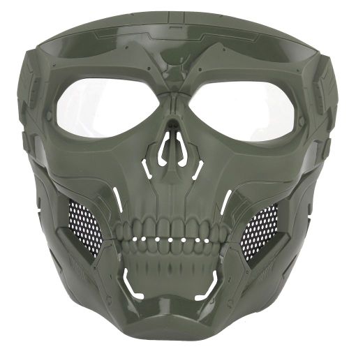 Casque De Protection Integral Squelette Pour Cs Hockey Halloween Cosplay Activites De Plein Air Fete Vert