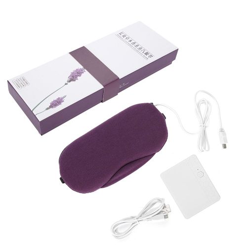 Masque Chauffant Usb A La Lavande Pour Les Yeux, Anti-Cernes, Ideal Pour Dormir, Voyager, Travailler (Violet)