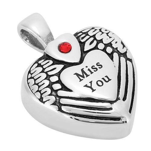 Collier Pendentif Commemoratif Elegant En Acier Inoxydable En Forme De Cour Pour Cendres