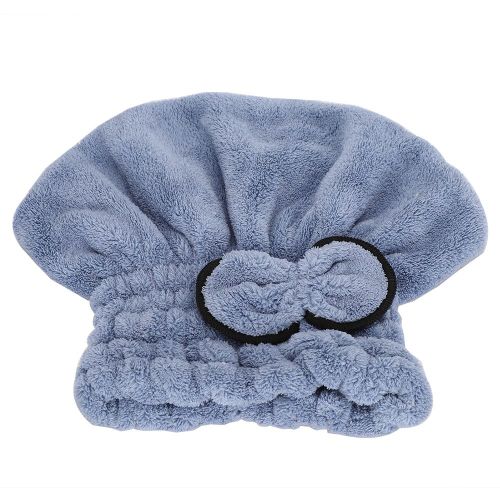 Bonnet De Douche Decoratif A Noud, Bonnet De Bain A Sechage Rapide Pour Femmes Et Filles, Bonnet De Bain Bleu 