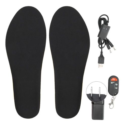 Semelles Chauffantes Usb Pour Chaussures D'hiver, Coussin Chauffant Pour Les Pieds, Semelles Chauffantes Pour Sports De Plein Air, Prise Us 110 V, Noir, 35-40