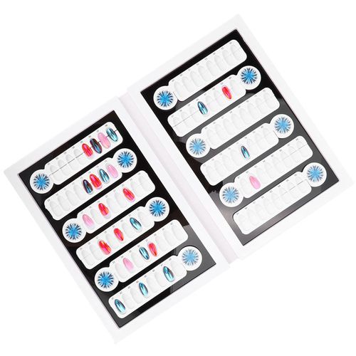 Livre Magnetique De Presentation De Vernis A Ongles Gel Acrylique 96 Grilles, Presentoir De Couleurs Pour Faux Ongles, Noir 