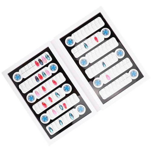 Livre Magnetique De Presentation De Vernis A Ongles Gel Acrylique 96 Grilles, Presentoir De Couleurs Pour Faux Ongles, Noir 