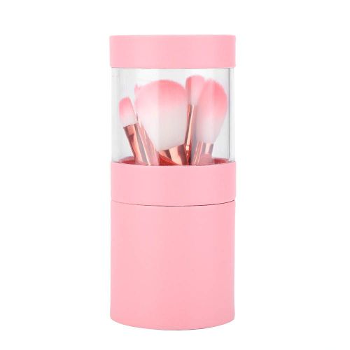 Boite De Rangement En Cuir Pu Pour Pinceaux De Maquillage, Contenant 12 Pinceaux De Maquillage, Rose 