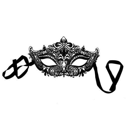 Masque De Mascarade Noir Pour Femme, En Dentelle Diamantee, Pour Carnaval, Halloween, Fete, Taille Unique