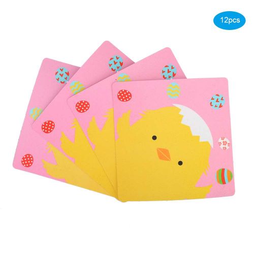 Lot de 12 autocollants antiderapants pour sol, motif animal de dessin anime, pour escaliers, salle de bain, motif canard rose et jaune