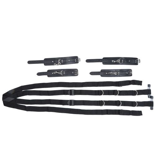 Jeux Pour Adultes, Jouets Pour Couples, Cordes De Retenue Erotiques Reglables, Accessoire De Lit, Sangle De Balancoire, Noir, Taille Moyenne
