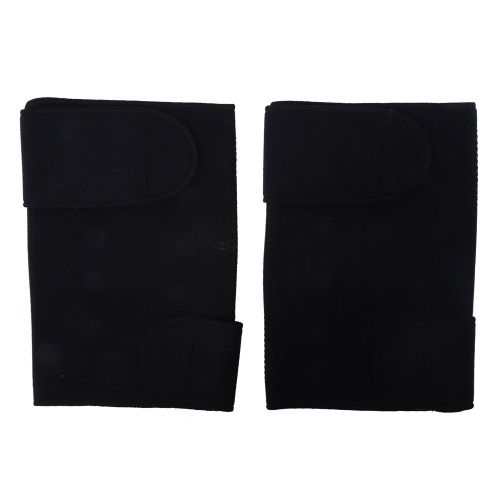 Lot De 2 Genouilleres Auto-Chauffantes En Tourmaline, Therapie Magnetique, Masseur De Genou, Noir, Taille Moyenne