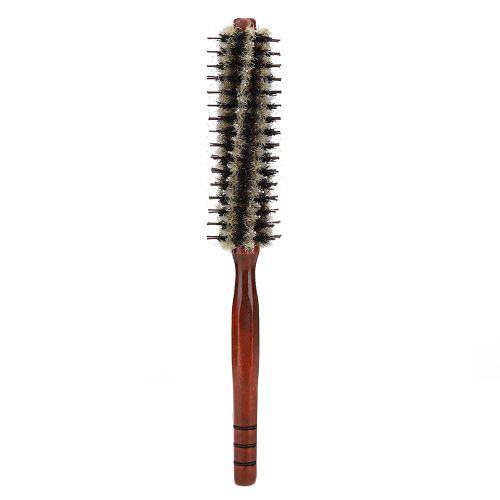 Peigne Professionnel A Cheveux Boucles Et Lisses Avec Manche En Bois Et Dents En Nylon, Brosse A Rouler Pour Salon De Coiffure, 12# 