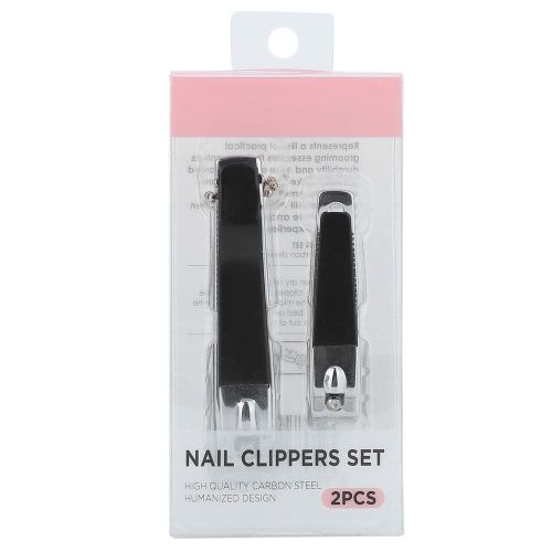 Lot De 2 Coupe-Ongles En Acier Au Carbone Pour Les Ongles Des Mains Et Des Pieds 