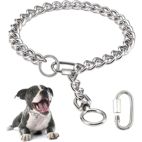 Kal-Colliers De Chien De Chaîne, En Métal En Acier Inoxydable À Mâcher Collier Collier P Collier De Chaîne Avec Fermoir De Connexion Pour Petits Chiens Moyens