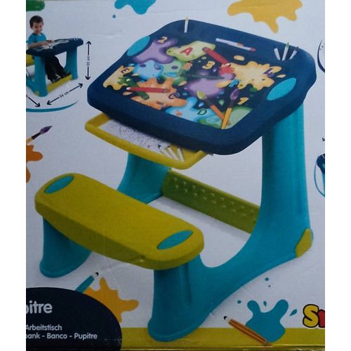 Smoby - Pupitre Bleu - Bureaux Pour Enfants Plus 20 Accessoires