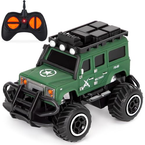 KAL-Voiture Telecommandée Enfant 2 3 4 Ans, Voiture Militaire Telecommandé 2.4Ghz Petite Voiture Jouet Enfant 2 3 4 Ans Garcon Fille Cadeau Enfant De 2 Ans, Vert Marine