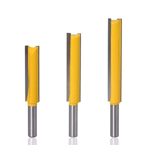 KAL-3Pcs 8Mm Fraises À Rainurer Droites, Fraise De Fraisage Extra Long Mèches Carbide Router Bits À Bois Cutter Lame 50.8Mm 63Mm 76Mm Mèches De Routeur Droites Fraise À Menuiserie