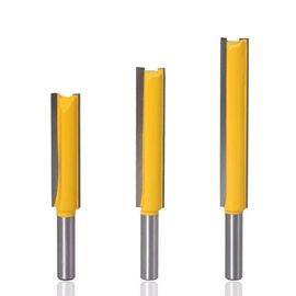 KAL-3Pcs 8Mm Fraises À Rainurer Droites, Fraise De Fraisage Extra Long Mèches Carbide Router Bits À Bois Cutter Lame 50.8Mm 63Mm 76Mm Mèches De Routeur Droites Fraise À Menuiserie