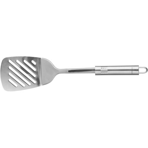 Kal-40463 Spatule Ajourée Avec Poignée Ovale Acier Inoxydable Argent 33 X 7,9 X 4,5 Cm
