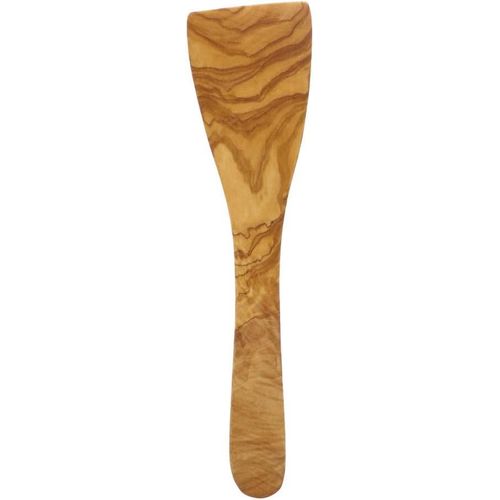Kal-Hoffmeister® Spatule À Tête Incurvée Et Grain Typique De Bois D'olivier Fabriqué À La Main Dans Une Entreprise Familiale 25 Cm
