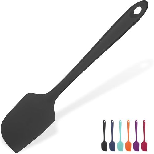 Kal-Grande Spatule En Silicone: 315¿ Résistant À La Chaleur Maryse Grattoir Flexible Et Antiadhésif, Ustensile De Cuisine Pour La Cuisson Pour Mélanger Remuant Raclant (29cm, Noir)