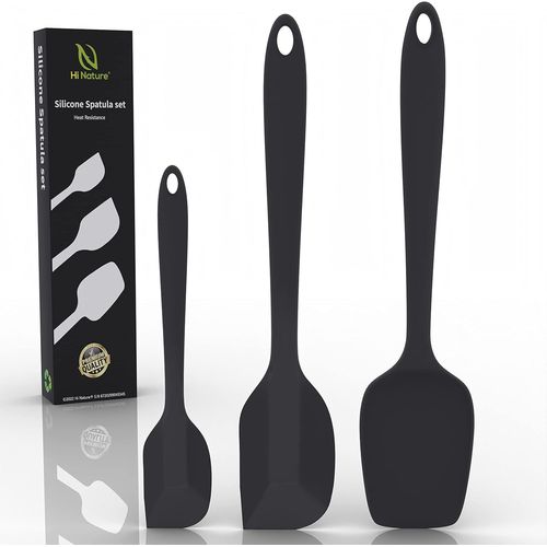 Kal-¿ Spatules Cuisine Silicone - Lot De 3 Spatules Résistantes À La Chaleur - Antiadhésives, Sans Bpa, Ne Raye Pas - Ustensiles Pâtisserie Et Cuisson - Spatule En Silicone, Spatule