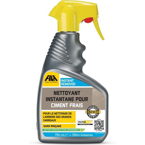 KAL-Instant Remover, Nettoyant Spray Pour L'Élimination Du Mortier De Mur Lors De La Pose, Rapide Et Efficace Sur Mortier En Poudre, Prêt À L'Emploi, 750 Ml