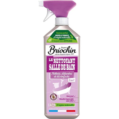 KAL-Jacques Nettoyant Salle De Bain 750 Ml Parfum Pin -Lot De 3 Sprays 3 En 1 : Nettoie, Anti Calcaire, Purifie -Baignoire, Douche -Formule D'Origine Naturelle -Fabriqué En France, Ecocert