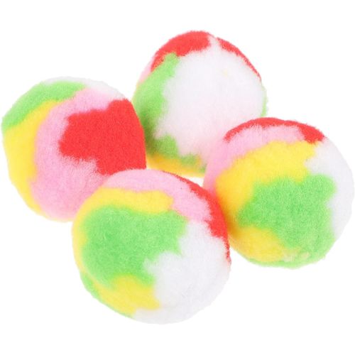 KAL-Pièces Balles De Jouet Pour Chats Boules Peluche Colorées Pour Chatons Jouets Interactifs Pour Chasser Et Mastiquer Pour Exercice Divertissement Des Animaux